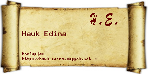 Hauk Edina névjegykártya